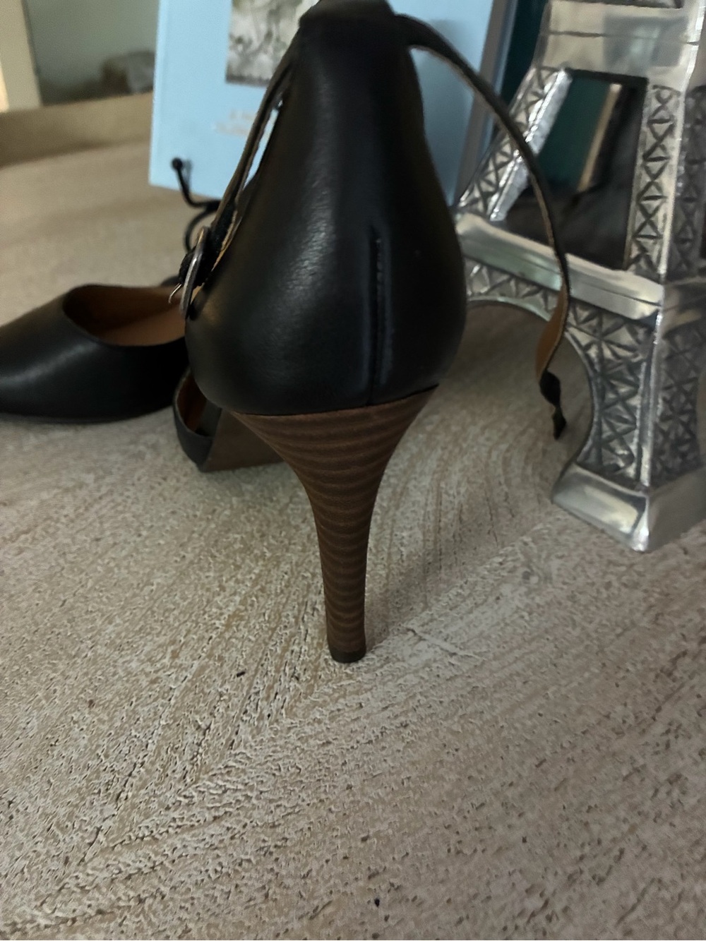 Lucky Brand Black Pointed Toe Ankle Strap Pumps - Picture 2 of 3
